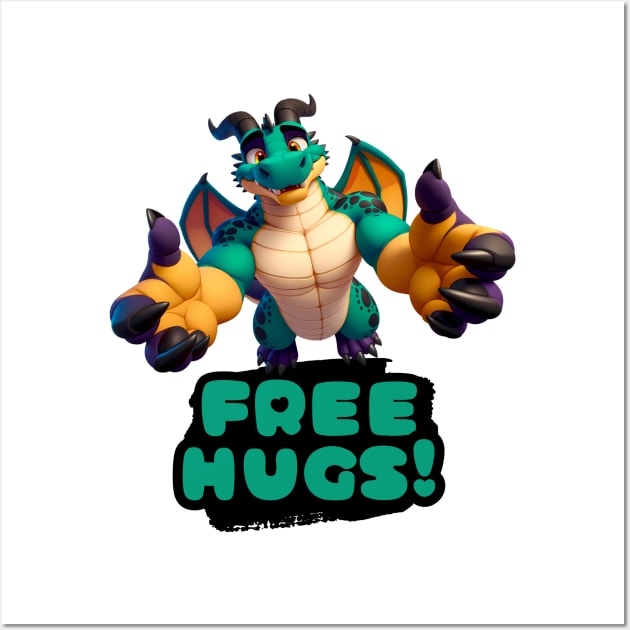 Free Hugs From A Scalie Anthro Dragon Wall Art by Blue Bull Bazaar
